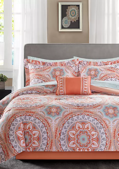 Budget 🧨 Madison Park Essentials Serenity Complete Comforter Set - Coral ⭐ 2 Budget 🧨 Madison Park Essentials Serenity Complete Comforter Set - Coral ⭐ - Image 2