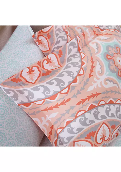 Budget 🧨 Madison Park Essentials Serenity Complete Comforter Set - Coral ⭐ 4 Budget 🧨 Madison Park Essentials Serenity Complete Comforter Set - Coral ⭐ - Image 4