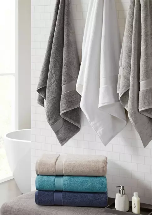 Cheapest ⌛ Madison Park Signature 800GSM 100% Cotton Bath Sheet Antimicrobial 2 Piece Set 🎁 3 Cheapest ⌛ Madison Park Signature 800GSM 100% Cotton Bath Sheet Antimicrobial 2 Piece Set 🎁 - Image 3