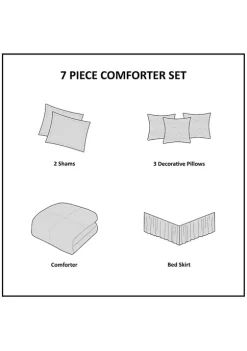 Best reviews of 🎁 Madison Park Walter 7 Piece Printed Seersucker Comforter Set ⌛ -Madison Park Shop Belk 1120