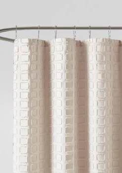 Outlet 🔥 Madison Park Metro Woven Clipped Solid Shower Curtain 😉 -Madison Park Shop Belk 1126