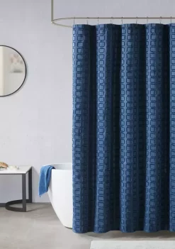 Outlet 🔥 Madison Park Metro Woven Clipped Solid Shower Curtain 😉 -Madison Park Shop Belk 1129
