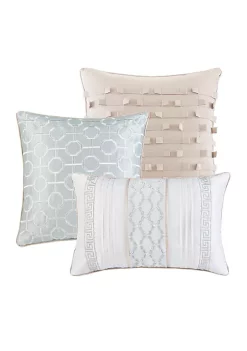 New ✔️ Madison Park Bennett 7-Piece Comforter Set- Aqua 🛒 -Madison Park Shop Belk 1155