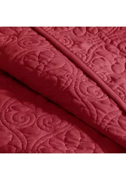 Best Pirce 🤩 Madison Park Quebec 3-Piece Red Bedspread Set 😀 -Madison Park Shop Belk 1162