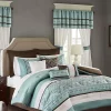 Flash Sale 🤩 Madison Park Essentials Jelena 24-Piece Complete Comforter Set - Seafoam ✔️