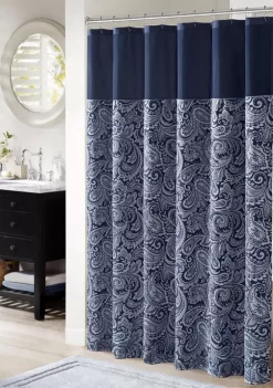 Buy 💯 Madison Park Aubrey Jacquard Shower Curtain ❤️ -Madison Park Shop Belk 1236