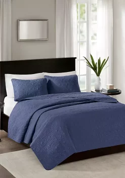 Coupon 🌟 Madison Park Quebec Coverlet Navy Mini Set 🤩