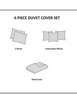 Promo ⌛ Madison Park Vienna 6 Piece Printed Duvet Cover Set 😉 -Madison Park Shop Belk 1266