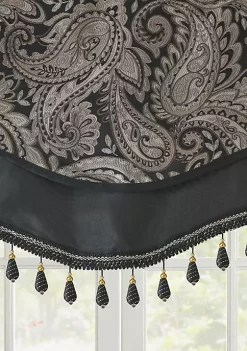 Cheap 🤩 Madison Park Aubrey Jacquard Window Rod Pocket Valance with Beads 😉 -Madison Park Shop Belk 1320