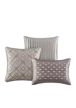 Promo ⭐ Madison Park Biloxi 7-Piece Comforter Set- Silver 😉 -Madison Park Shop Belk 133