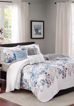 Best Sale 🎁 Madison Park Malone 6-Piece Quilted Coverlet Set 🧨