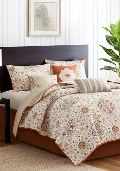 Brand new 🛒 Madison Park Tissa 6 Piece Ivory Coverlet Set 😍 -Madison Park Shop Belk 1371