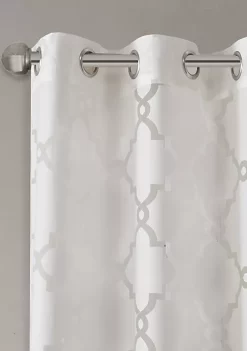Discount 🎉 Madison Park Eden Fretwork Burnout Sheer Panel ⭐ 8 Discount 🎉 Madison Park Eden Fretwork Burnout Sheer Panel ⭐ -Madison Park Shop Belk 1374