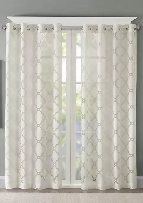 Discount 🎉 Madison Park Eden Fretwork Burnout Sheer Panel ⭐ 6 Discount 🎉 Madison Park Eden Fretwork Burnout Sheer Panel ⭐ - Image 6