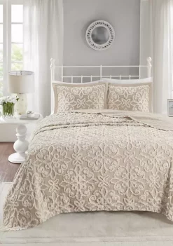 Best reviews of 🥰 Madison Park Sabrina 3-Piece Cotton Chenille White Bedspread Set ❤️ -Madison Park Shop Belk 141