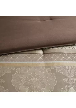 New 💯 Madison Park Bellagio 7-Piece Jacquard Comforter Set- Brown ⭐ -Madison Park Shop Belk 145