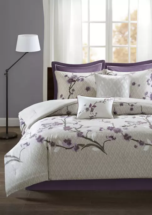 Wholesale ๐ Madison Park Holly Cotton Comforter Set-Purple ๐งจ 2 Wholesale ๐ Madison Park Holly Cotton Comforter Set-Purple ๐งจ - Image 2