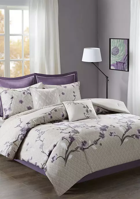 Wholesale ๐ Madison Park Holly Cotton Comforter Set-Purple ๐งจ 7 Wholesale ๐ Madison Park Holly Cotton Comforter Set-Purple ๐งจ - Image 7