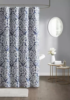 Budget 🎉 Madison Park Odette Jacquard Shower Curtain ❤️ -Madison Park Shop Belk 1528