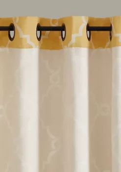 Hot Sale 😀 Madison Park Saratoga Fretwork Print Grommet Top Window Curtain 👍 -Madison Park Shop Belk 1538