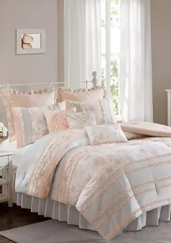 Coupon ⭐ Madison Park Serendipity Cotton Percale Blush Comforter Set ❤️