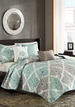 Best deal 🔥 Madison Park Claire 6-Piece Quilted Coverlet Set 💯