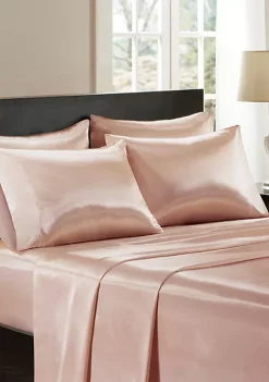 Buy 😍 Madison Park Essentials Satin Wrinkle-Free Luxurious 6 Piece Sheet Set 🔔 -Madison Park Shop Belk 164