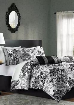 Best Sale ๐ Madison Park Bella 7 Piece Comforter Set- Black โจ