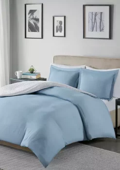 Best reviews of ❤️ Madison Park Essentials Hayden Reversible Stripe Duvet Cover Set ✔️ -Madison Park Shop Belk 1679