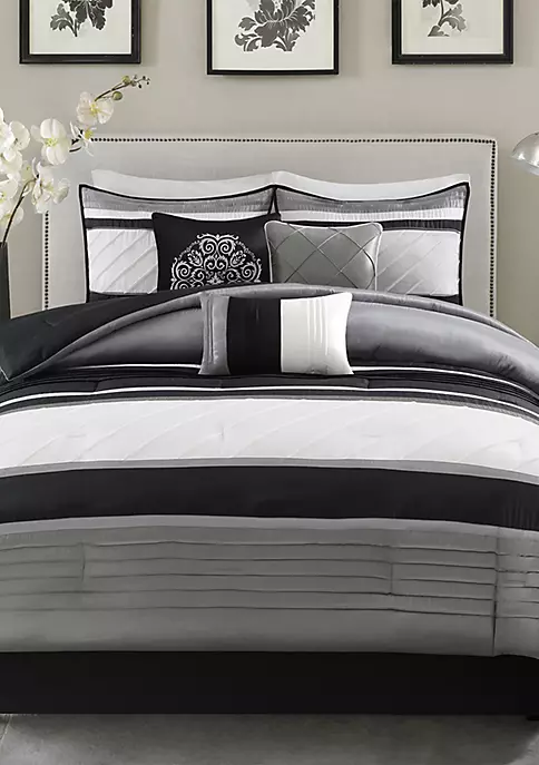 Brand new โค๏ธ Madison Park Blaire 7-Piece Comforter Set- Grey ๐ 2 Brand new โค๏ธ Madison Park Blaire 7-Piece Comforter Set- Grey ๐ - Image 2