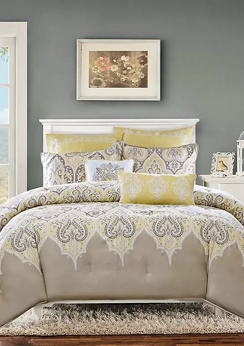 Best Sale ๐ฅ Madison Park Nisha Comforter Set- Yellow โค๏ธ 2 Best Sale ๐ฅ Madison Park Nisha Comforter Set- Yellow โค๏ธ - Image 2