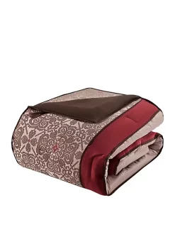 Cheap 🥰 Madison Park Essentials Delaney 24-Piece Complete Comforter Set - Red 😀 -Madison Park Shop Belk 176