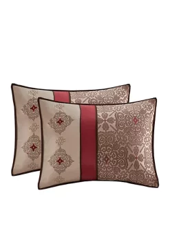 Cheap 🥰 Madison Park Essentials Delaney 24-Piece Complete Comforter Set - Red 😀 -Madison Park Shop Belk 177