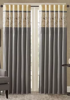 Hot Sale 😀 Madison Park Serene Embroidered Window Panel 💯 -Madison Park Shop Belk 1786