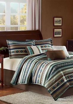 Cheap 😍 Madison Park Malone 7-Piece Comforter Set - Blue ❤️ -Madison Park Shop Belk 1804