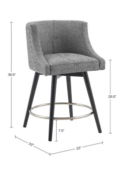 Discount ⌛ Madison Park Mateo Swivel Counter Stool ✔️ -Madison Park Shop Belk 1821