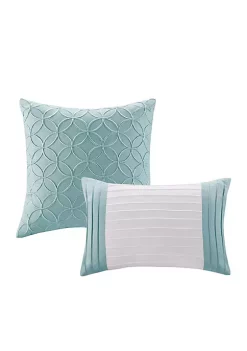 Promo 😀 Madison Park Stratford 8-Piece Aqua Comforter Set 🔔 -Madison Park Shop Belk 1844