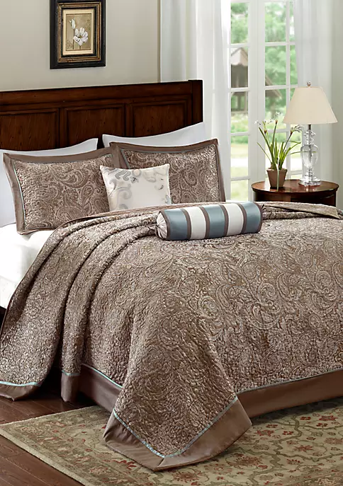 Coupon 🧨 Madison Park Aubrey 5-Piece Jacquard in Blue Bedspread Set 🥰 6 Coupon 🧨 Madison Park Aubrey 5-Piece Jacquard in Blue Bedspread Set 🥰 - Image 6