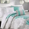 New ❤️ Madison Park Lola 6-Piece Quilted Aqua Coverlet Set 🤩