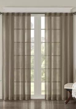 Outlet 💯 Madison Park Harper Solid Crushed Window Panel Pair 🔥 -Madison Park Shop Belk 1924