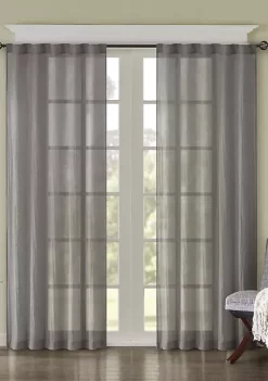 Outlet 💯 Madison Park Harper Solid Crushed Window Panel Pair 🔥 -Madison Park Shop Belk 1926