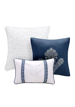 Hot Sale 🛒 Madison Park Rachel 6-Piece Reversible Quilted Navy Coverlet Set 👍 -Madison Park Shop Belk 1982