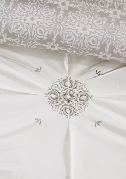 Best Pirce ⌛ Madison Park Malia 4 Piece Embroidered Cotton Reversible Duvet Cover Set ✨ -Madison Park Shop Belk 1996