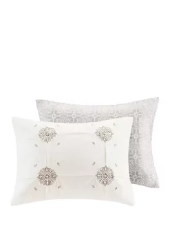 Best Pirce ⌛ Madison Park Malia 4 Piece Embroidered Cotton Reversible Duvet Cover Set ✨ -Madison Park Shop Belk 1997