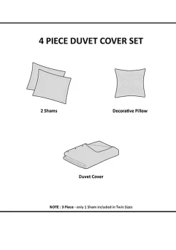 Best Pirce ⌛ Madison Park Malia 4 Piece Embroidered Cotton Reversible Duvet Cover Set ✨ -Madison Park Shop Belk 1999