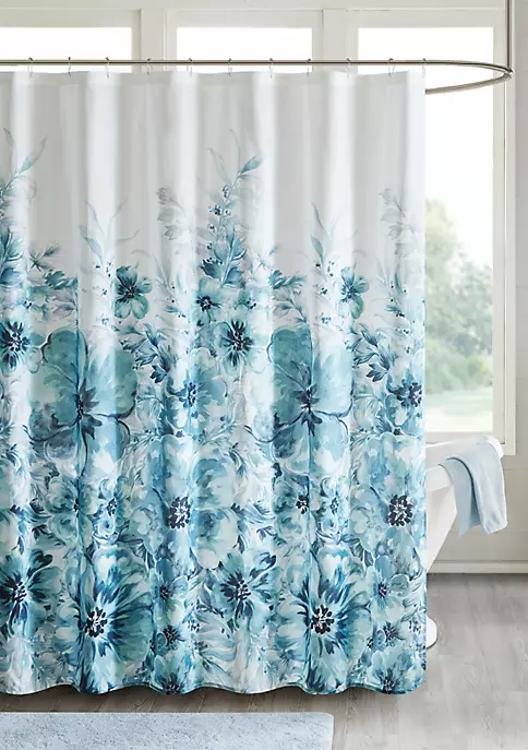 Flash Sale ✔️ Madison Park Enza Floral Cotton Printed Shower Curtain 🥰 1 Flash Sale ✔️ Madison Park Enza Floral Cotton Printed Shower Curtain 🥰