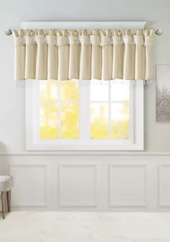 Promo 🧨 Madison Park Emilia Lightweight Faux Silk Valance With Beads 😀