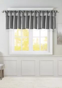 Promo 🧨 Madison Park Emilia Lightweight Faux Silk Valance With Beads 😀 -Madison Park Shop Belk 2018