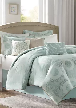 Coupon ✨ Madison Park Baxter 7-Piece Comforter Set- Blue ⌛ -Madison Park Shop Belk 2024