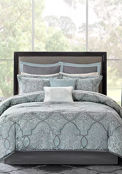Coupon ❤️ Madison Park Lavine 12-Piece Complete Bed Set- Blue 🧨 2 Coupon ❤️ Madison Park Lavine 12-Piece Complete Bed Set- Blue 🧨 - Image 2